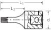 Stahlwille 44 KTX T 15 01350015 TORX Rátűzőkulcs T 15 1/4" 1350015