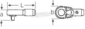 Stahlwille 552 15110000 Átváltó racsni 3/4" (20mm) 165mm 15110000
