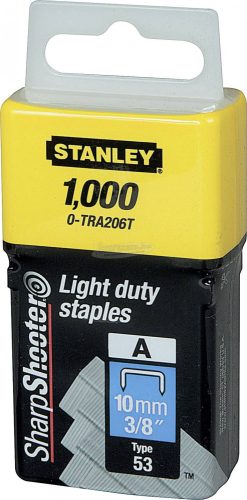 STANLEY Tűzőkapocs A típus-10mm 1000db 1-TRA206T