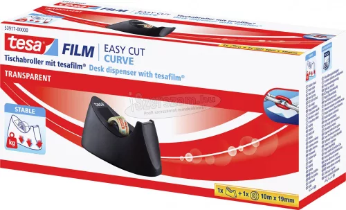 tesa Asztali adagoló tesafilm Curve Fekete 33m x 19mm 53917-00000-00