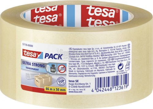 tesa ULTRA STRONG Csomagolószalag tesapack Átlátszó 66m x 50mm 1db 57176-00000-08
