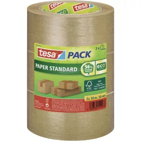   tesa STANDARD ecoLogo Csomagolószalag Barna 50m x 50mm 3db 58292