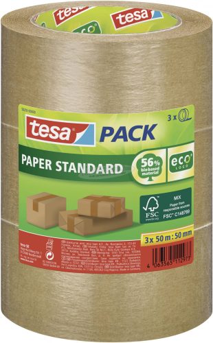 tesa STANDARD ecoLogo Csomagolószalag Barna 50m x 50mm 3db 58292