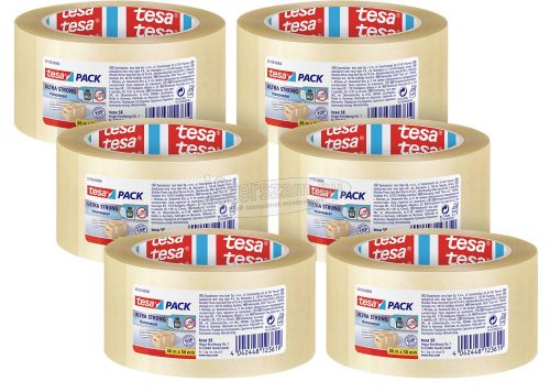 tesa ULTRA STRONG Csomagolószalag Átlátszó 66m x 50mm 6db 57176
