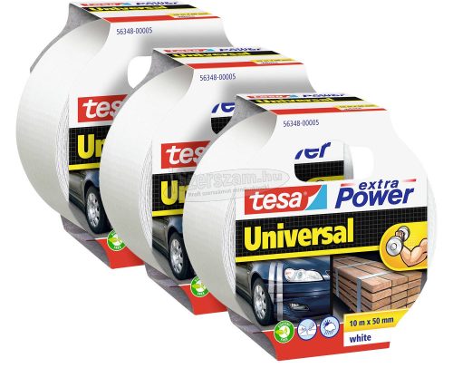 tesa UNIVERSAL Szövet ragasztószalag Fehér 10m x 50mm 3db 56348