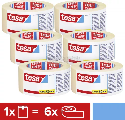 tesa UNIVERSAL Festő védőszalag Átlátszó 50m x 50mm 6db 05288