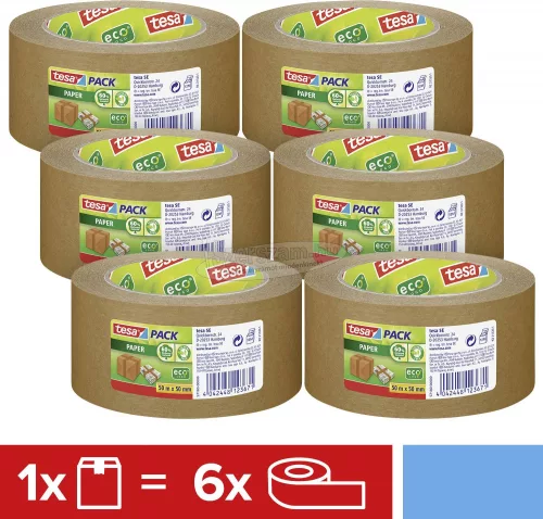 tesa Csomagolószalag barna 50m x 50mm 6db 57180