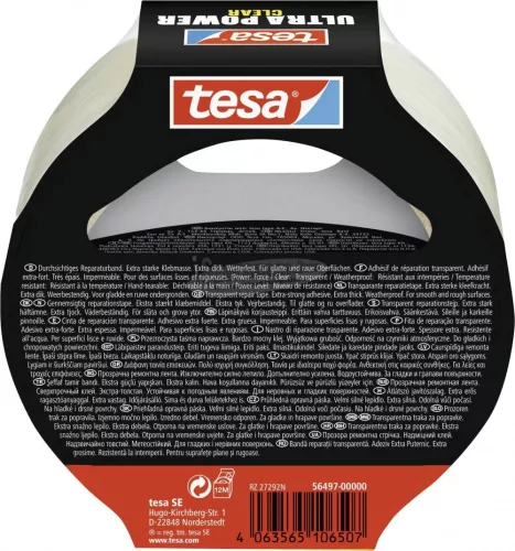 tesa ULTRA POWER CLEAR javítószalag Átlátszó 10m x 48mm 1db 56497-00000-00