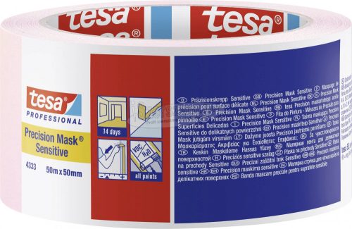 tesa PRECISION SENSITIVE Krepp szalag Világos rózsaszín 50m x 50mm 1db 04333-00021-02