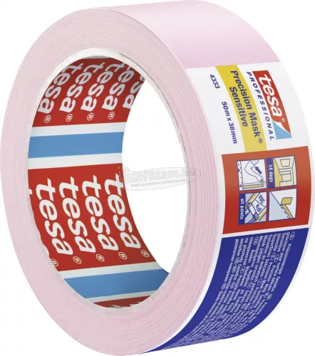 tesa PRECISION SENSITIVE Krepp szalag Világos rózsaszín 50m x 38mm 1db 04333-00020-02