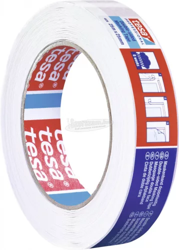 tesa DOUBLE-SIDED Kétoldalas maszkolószalag Professional Pirosfehér 25m x 25mm 1db 04836-00001-00