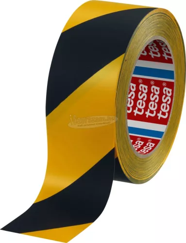 tesa PREMIUM Padlójelölő szalag Professional Fekete/sárga 33m x 50mm 1db 04169-00063-93