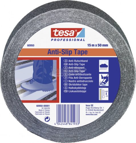 tesa Csúszásmentesítő szalag Professional Fekete 15m x 50mm 1db 60950-00001-00