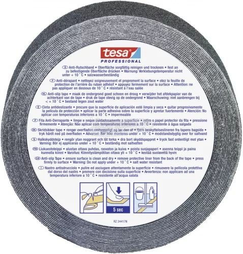 tesa Csúszásmentesítő szalag Professional Fekete 15m x 50mm 1db 60950-00001-00
