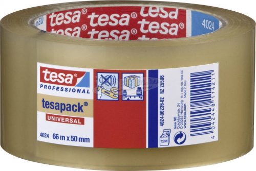 tesa UNIVERSAL 04024-00236-04 Csomagolószalag tesapack 4024 Átlátszó 66mx50mm 1db 04024-00236-04