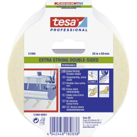   tesa EXTRA STRONG Fektető szalag Professional Átlátszó 25m x 50mm 1db 51960-00001-11