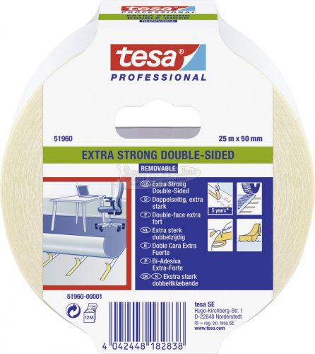 tesa EXTRA STRONG 51960-00001-11 Fektető szalag tesa Professional Átlátszó 25mx50mm 1db 51960-00001-11