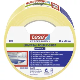   tesa UNIVERSAL REMOVABLE Visszaszedhető kétoldalas ragasztószalag Professional Fehér 25m x 50mm 1db 04939-00003-11
