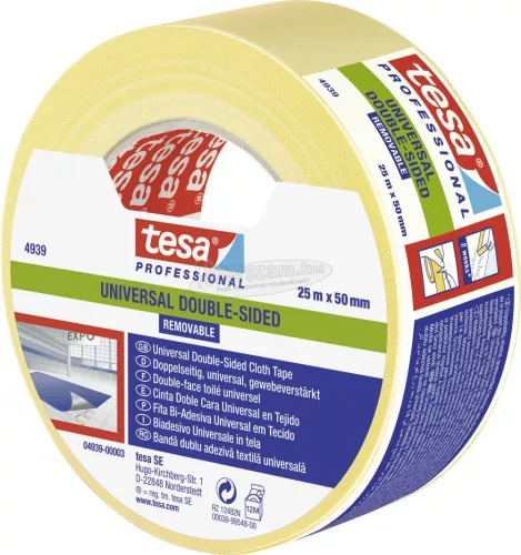 tesa UNIVERSAL REMOVABLE Visszaszedhető kétoldalas ragasztószalag Professional Fehér 25m x 50mm 1db 04939-00003-11