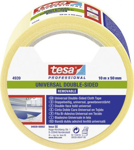 tesa UNIVERSAL REMOVABLE Visszaszedhető kétoldalas ragasztószalag 10m x 50mm 1db 04939-00002-11