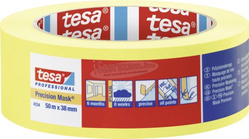 tesa PRECISION Krepp szalag Sárga 50m x 38mm 1db 04334-00003-00