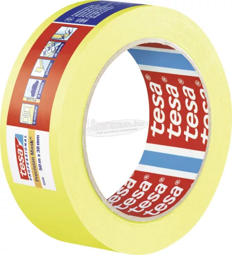 tesa PRECISION Krepp szalag Sárga 50m x 38mm 1db 04334-00003-00