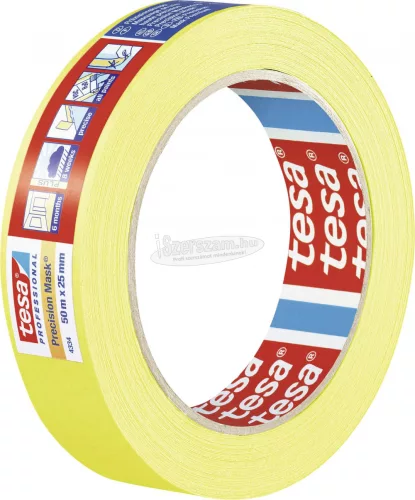 tesa PRECISION Krepp szalag Sárga 50m x 25mm 1db 04334-00001-00