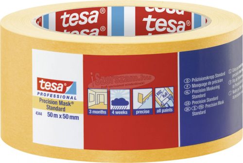 tesa PRECISION STANDARD Krepp szalag Sárga 50m x 50mm 1db 04344-00000-00