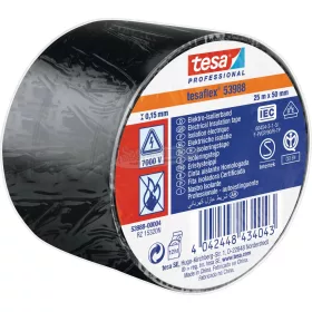   tesa Szigetelőszalag Professional Fekete 25m x 50mm 1db 53988-00004-00