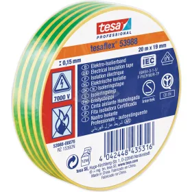   tesa Szigetelőszalag Professional Sárga, Zöld 20m x 19mm 1db 53988-00076-00