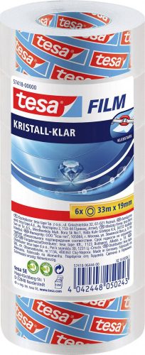 tesa Ragaszó film kristálytiszta Átlátszó 33m x 19mm 6db 57418-00000-02