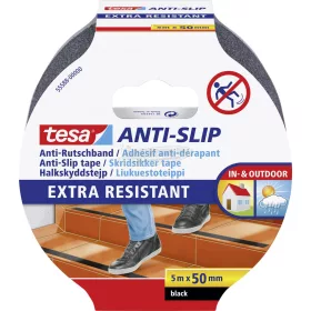   tesa EXTRA RESISTANT Csúszásmentesítő szalag Fekete 5m x 50mm 1db 55588-00000-11
