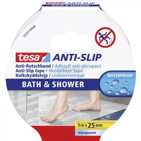   tesa BATH & SHOWER Csúszásmentesítő szalag Átlátszó 5m x 25mm 1db 55533-00000-11