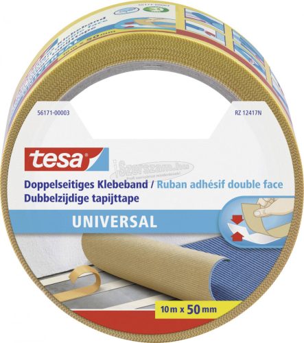 tesa UNIVERSAL Kétoldalas ragasztószalag Fehér 10m x 50mm 1db 56171-00003-11