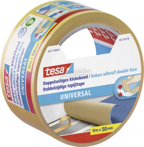 tesa UNIVERSAL Kétoldalas ragasztószalag Fehér 10m x 50mm 1db 56171-00003-11