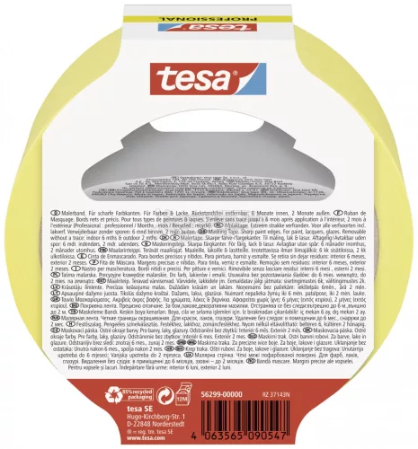 tesa Professional Festő védőszalag Sárga 50m x 30mm 1db 56299-00000-00