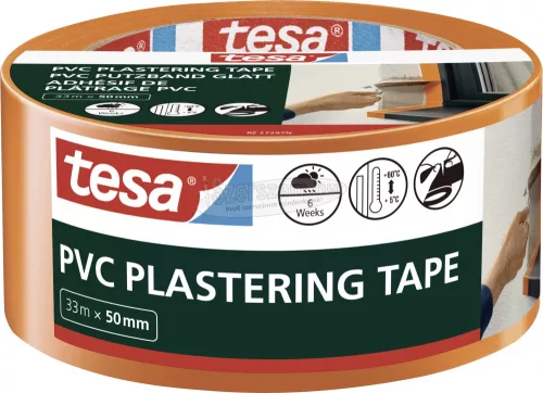 tesa PVC Putzband Vakolat színelválasztó szalag Narancs 33m x 50mm 1db 55487-00000-01