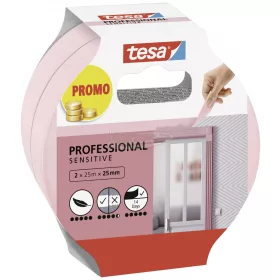   tesa Professional Sensitive Festő védőszalag Rózsaszín 50m x 25mm 2db 56267-00000-01