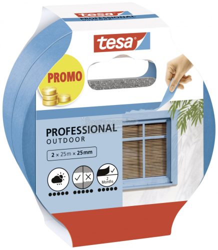 tesa Professional Outdoor Festő védőszalag Kék 50m x 25mm 2db 56214-00000-03