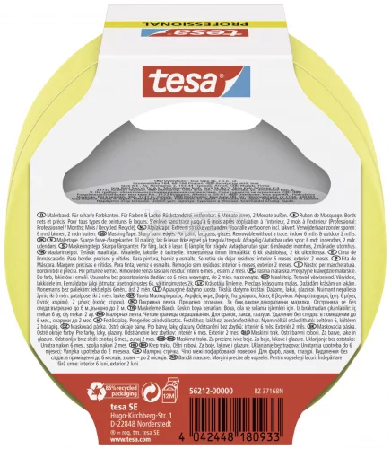tesa Professional Festő védőszalag Sárga 50m x 25mm 2db 56212-00000-02