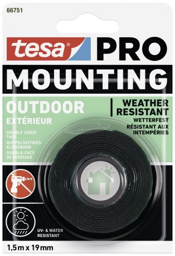 tesa Mounting PRO Outdoor Rögzítő szalag Átlátszó 1,5m x 19mm 1db 66751-00000-00