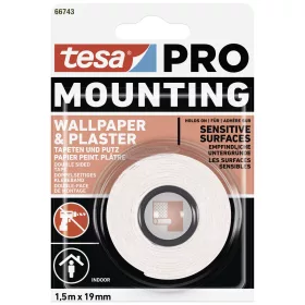   tesa Mounting PRO Tapete & Putz Rögzítő szalag Fehér 1,5m x 19mm 1db 66743-00000-00