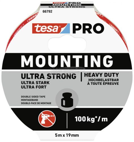 tesa Mounting PRO Ultra Strong Rögzítő szalag Fehér 5m x 19mm 1db 66792-00001-00