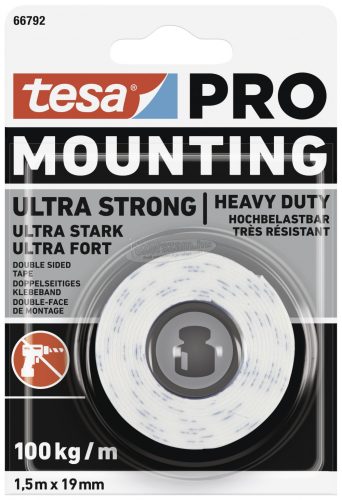 tesa Mounting PRO Ultra Strong 66792-00000-00 Rögzítő szalag Fehér 1.5mx19mm 1db 66792-00000-00
