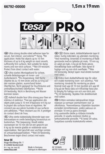 tesa Mounting PRO Ultra Strong Rögzítő szalag Fehér 1,5m x 19mm 1db 66792-00000-00