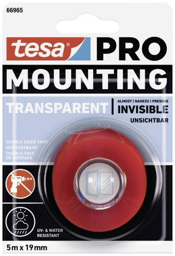 tesa Mounting PRO Transparent 66965-00001-00 Rögzítő szalag Átlátszó 5mx19mm 1db 66965-00001-00