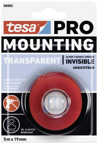 tesa Mounting PRO Transparent Rögzítő szalag Átlátszó 5m x 19mm 1db 66965-00001-00