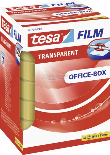 tesa OFFICE-BOX tesafilm Átlátszó 66m x 25mm 6db 57379-00002-01