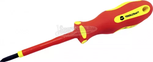 TOOLCRAFT PH1 TO-5345751 VDE, Elektronika- és finommechanika, Kereszthornyú csavarhúzó PH1 80mm TO-5345751