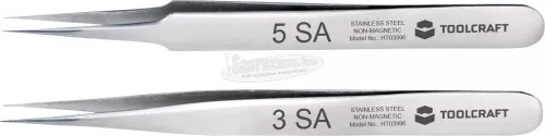 TOOLCRAFT TO-5861034 Csipesz készlet 2 részes Hegyes, szuperfinom 120mm TO-5861034
